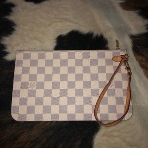 Damier Azur Neverfull Pouch Wristlet